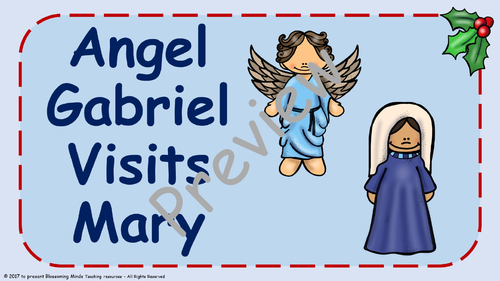 Christmas story presentation - Angel Gabriel visits Mary | Teaching  Resources