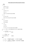 Wave Speed and the Wave Equation | Teaching Resources