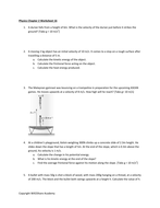 Work Done and Conservation of Energy Worksheets and Answers | Teaching