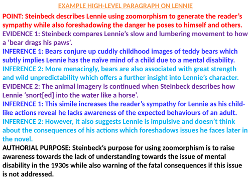 How does Steinbeck present Lennie and George in Chapter 1? Of Mice and Men