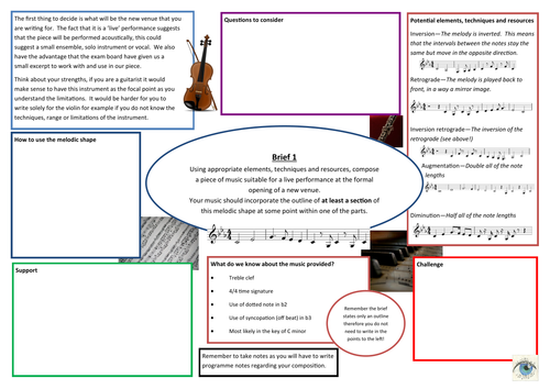 Music GCSE 9-1 Compostion: 2017-2018 Brief 1 Starting Point | Teaching ...