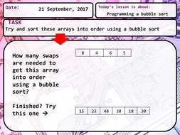 GCSE Bubble Sort Programming Lesson | Teaching Resources