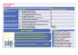 PREPOSITIONAL PHRASES WORKSHEETS WITH ANSWERS | Teaching Resources