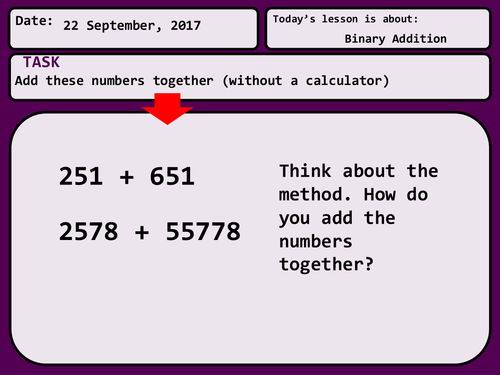 GCSE Binary Addition and Shift Presentation | Teaching Resources