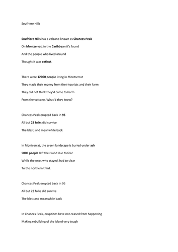 Soufriere Hills Volcano Case Study