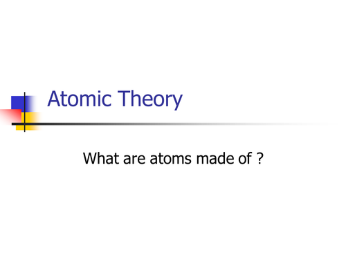 Atoms, elements and bonding | Teaching Resources