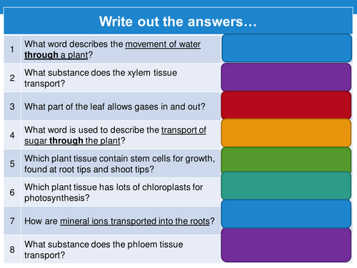 New 9-1 GCSE AQA Biology B4 Factors Affecting Transpiration | Teaching ...
