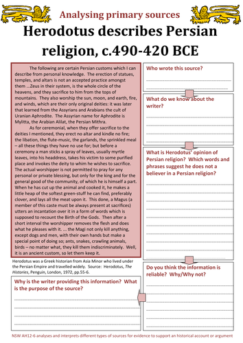 3 Primary sources: The Achaemenid Persian Empire | Teaching Resources