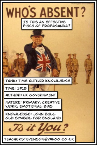 WWI Propaganda & John Bull Worksheet | Teaching Resources