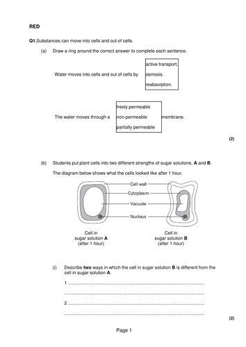 OSMOSIS - NEW AQA GCSE