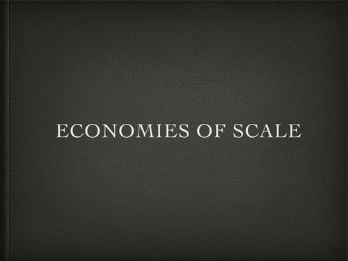 economies of scale definition business igcse