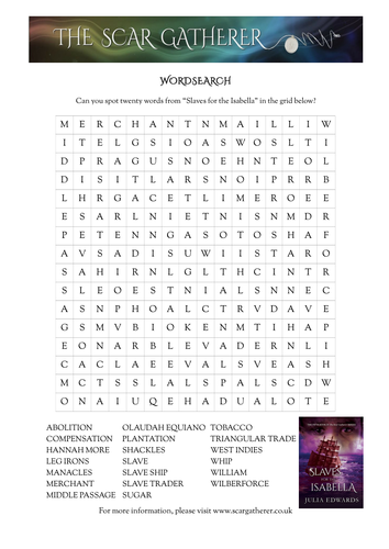 Slave Trade crossword and word search Teaching Resources
