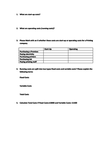 Level 2 BTEC First Certificate/Award in Business - Unit 2 Finance ...