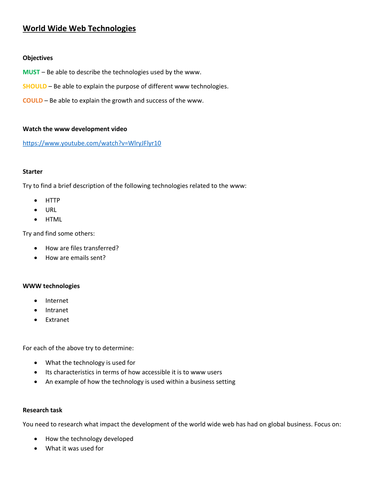 OCR Cambridge Technicals in IT Unit 2 - 1.6 Information formats