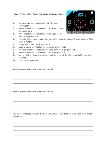 Microbit Unit of Work | Teaching Resources