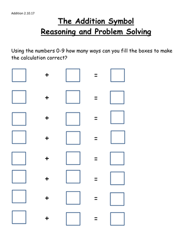 Part Whole Model and Addition symbol Year 1 White Rose Resource ...