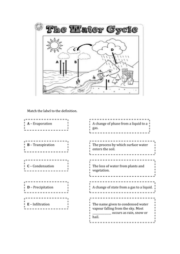 Water Cycle Definitions | Teaching Resources