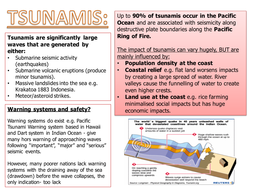 A LEVEL GEOGRAPHY FORMATION OF TSUNAMI | Teaching Resources