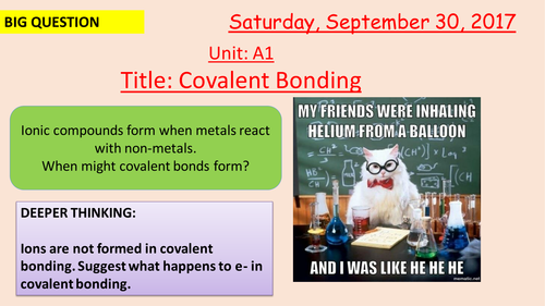 Pearson BTEC New specification-Applied science-Unit 1-Covalent Bonding
