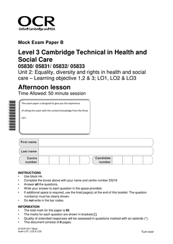 Health and social care l3 unit 618 essay 04 picture