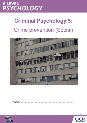 OCR A LEVEL PSYCHOLOGY: CRIMINAL PSYCHOLOGY TOPIC 5