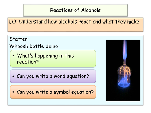 NEW AQA GCSE Chemistry Alcohol Reactions