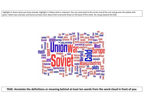 Cold War Intro Lesson - USA v USSR Difference & The Iron Curtain ...