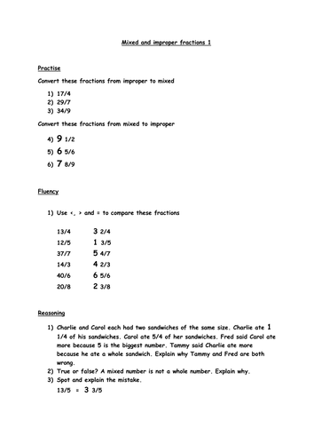 Fractions Worksheets | Teaching Resources