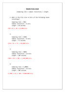GCSE Sound File Size worksheets (A5) | Teaching Resources
