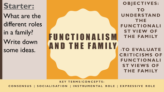 households aqa murdock functionalism sociology