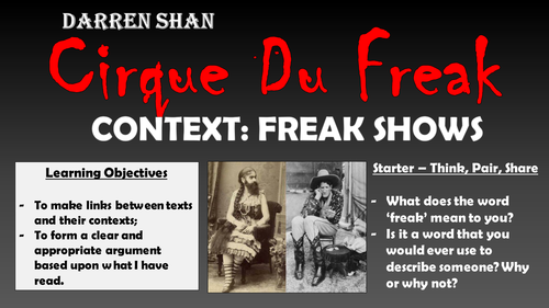 Cirque Du Freak - Context: Freak Shows!