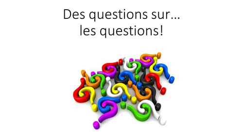 Quiz - Former une question en français | Teaching Resources