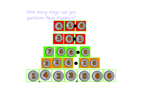 Partitioning Numbers in Different Ways to Millions and Decimals