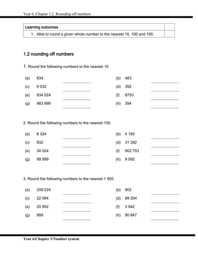 number system place value digit value number partitioning year 6