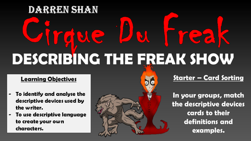 Cirque Du Freak - Describing the Freak Show!