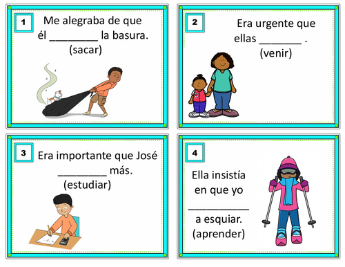 Imperfect Subjunctive Task Cards - Imperfecto de Subjuntivo