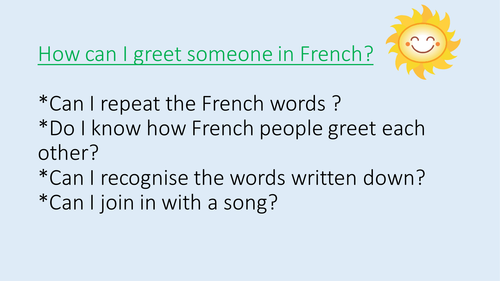 PPT Presentations for 5 whole French lessons for beginners (Y2/3/4 ...