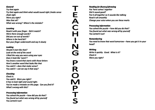 Reading Recovery &amp; Guided Reading | Teaching Resources