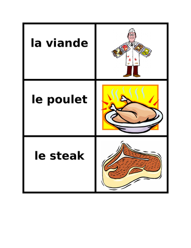 nourriture-food-in-french-card-games-teaching-resources