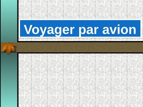 Voyager par avion (Airplane in French) PowerPoint | Teaching Resources