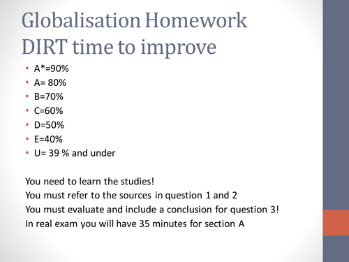 DIRT globalisation ppt