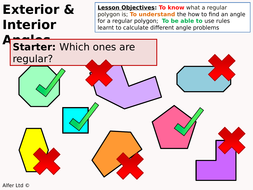 Geometry Angle Rules 5 Interior And Exterior Angles Regular Polygons Resources