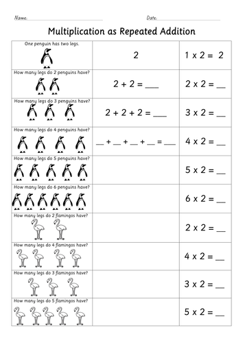 Multiplication Repeated Addition Arrays | Teaching Resources