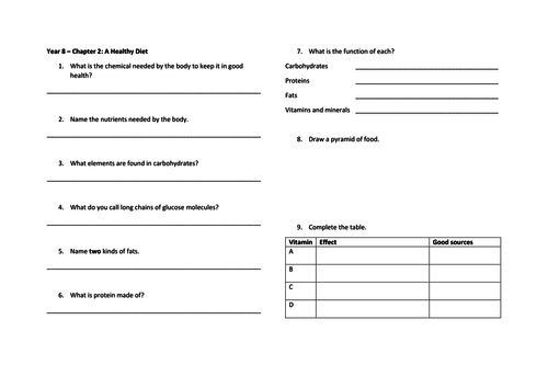 Cambridge Science Checkpoint 2 Worksheets Teaching Resources