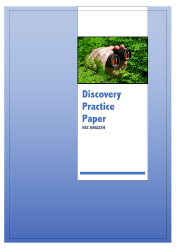 Discovery Area of Study Practice Paper | Teaching Resources