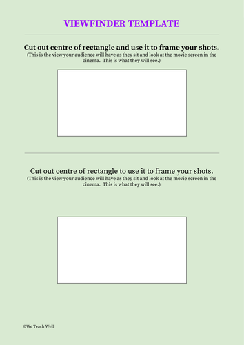 Viewfinder Template