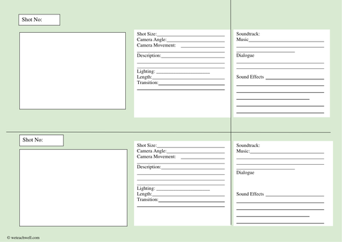 Story Board Template