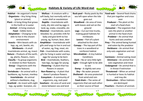 Topic Word Mats | Teaching Resources