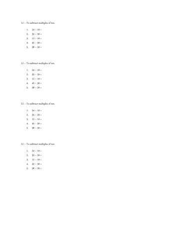 Year 5 addition and subtraction