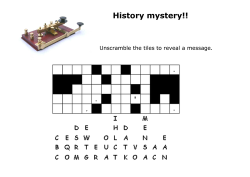 Titanic CQD puzzle Fallen Phrase Puzzle